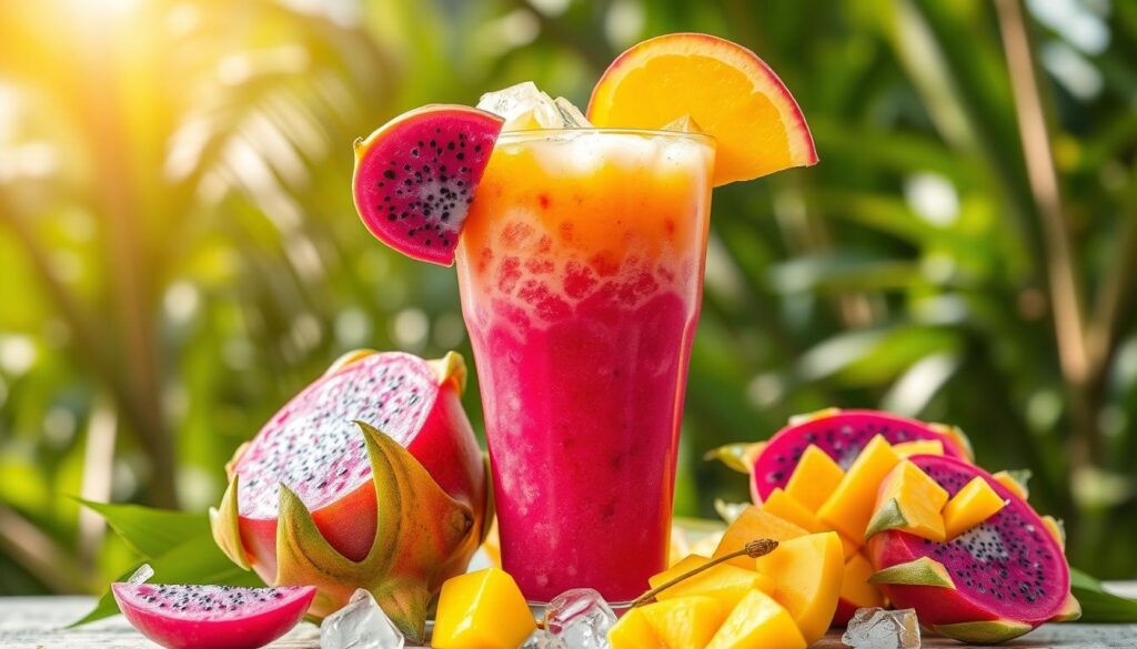 dragon fruit and mango slushie​