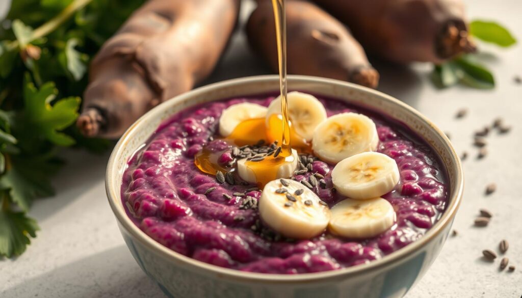 purple sweet potato porridge