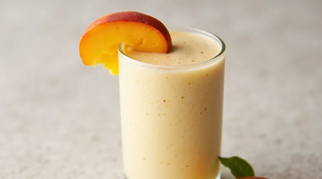 Healthy Peach Smoothie Recipe with Yogurt