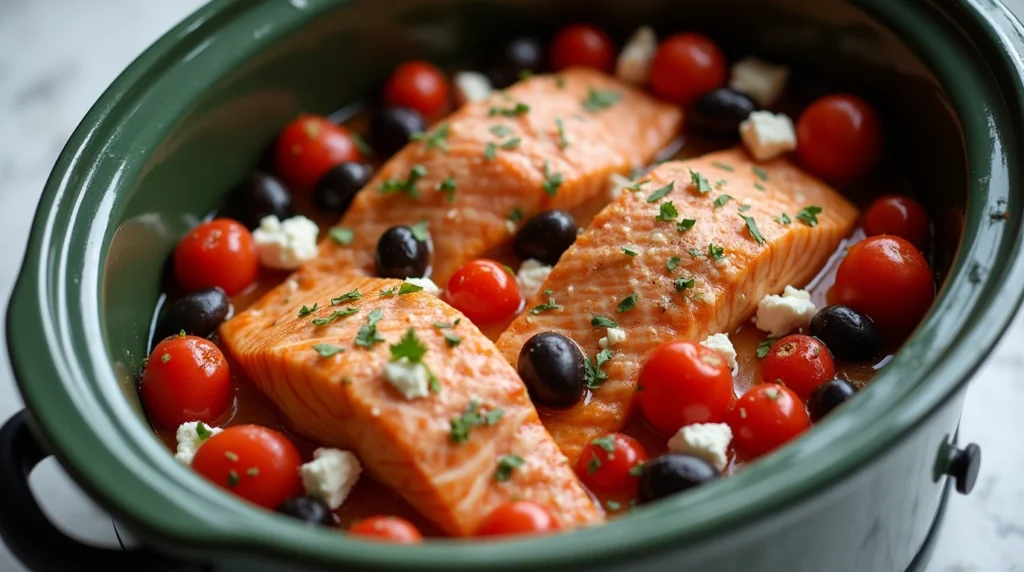 Mediterranean Slow Cooker Salmon